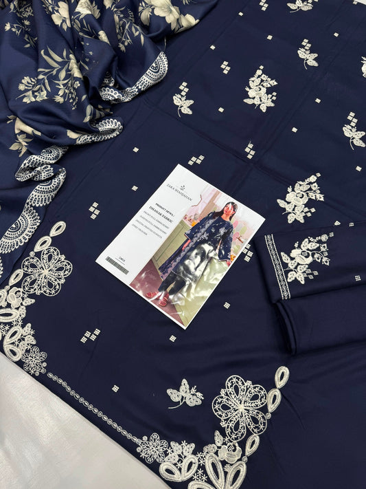 Dhanak 3PC – Heavy Embroidered Collection