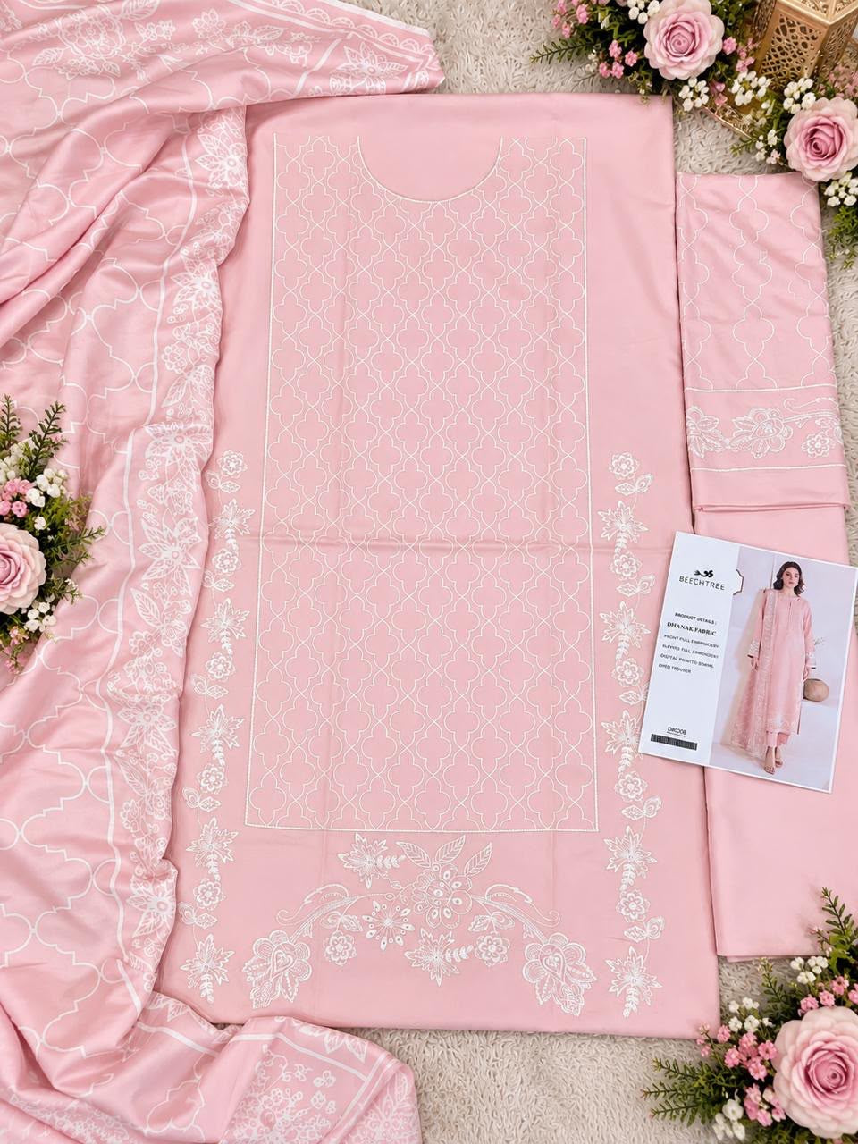 Dhanak 3PC – Heavy Embroidered Collection