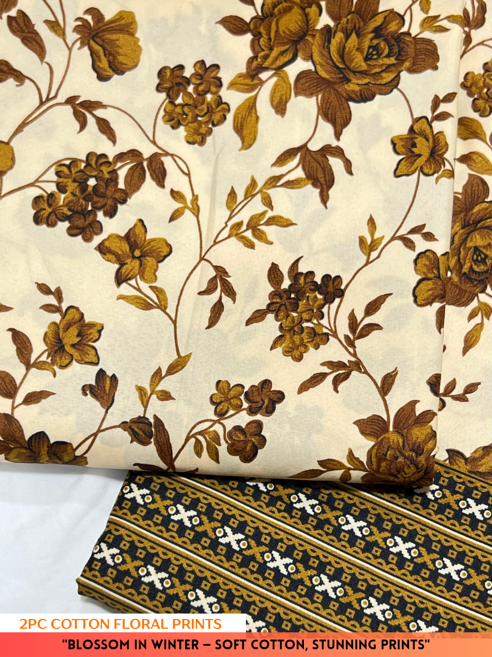 2PC Cotton Floral Print