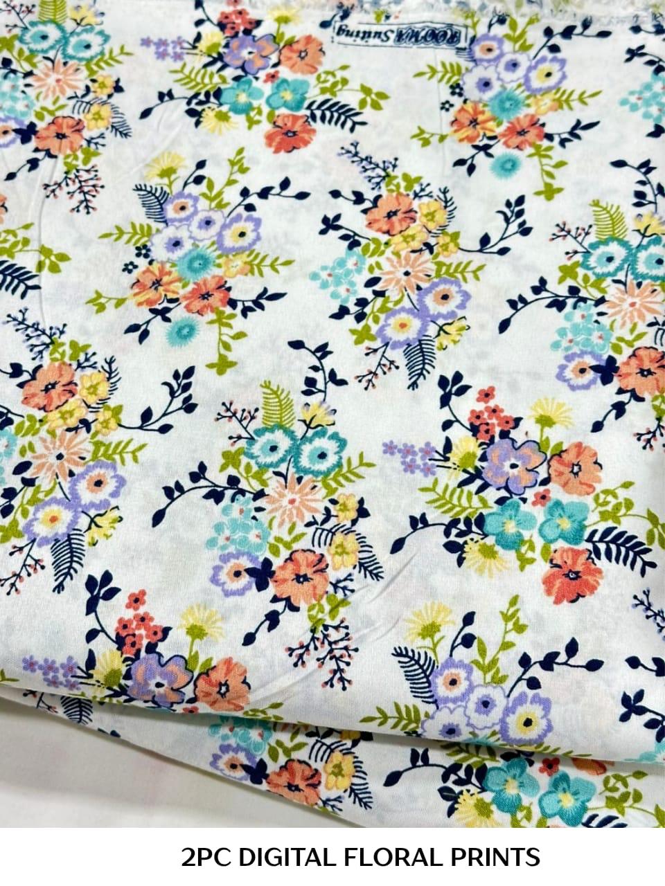 2PC Digital Floral Print N-027