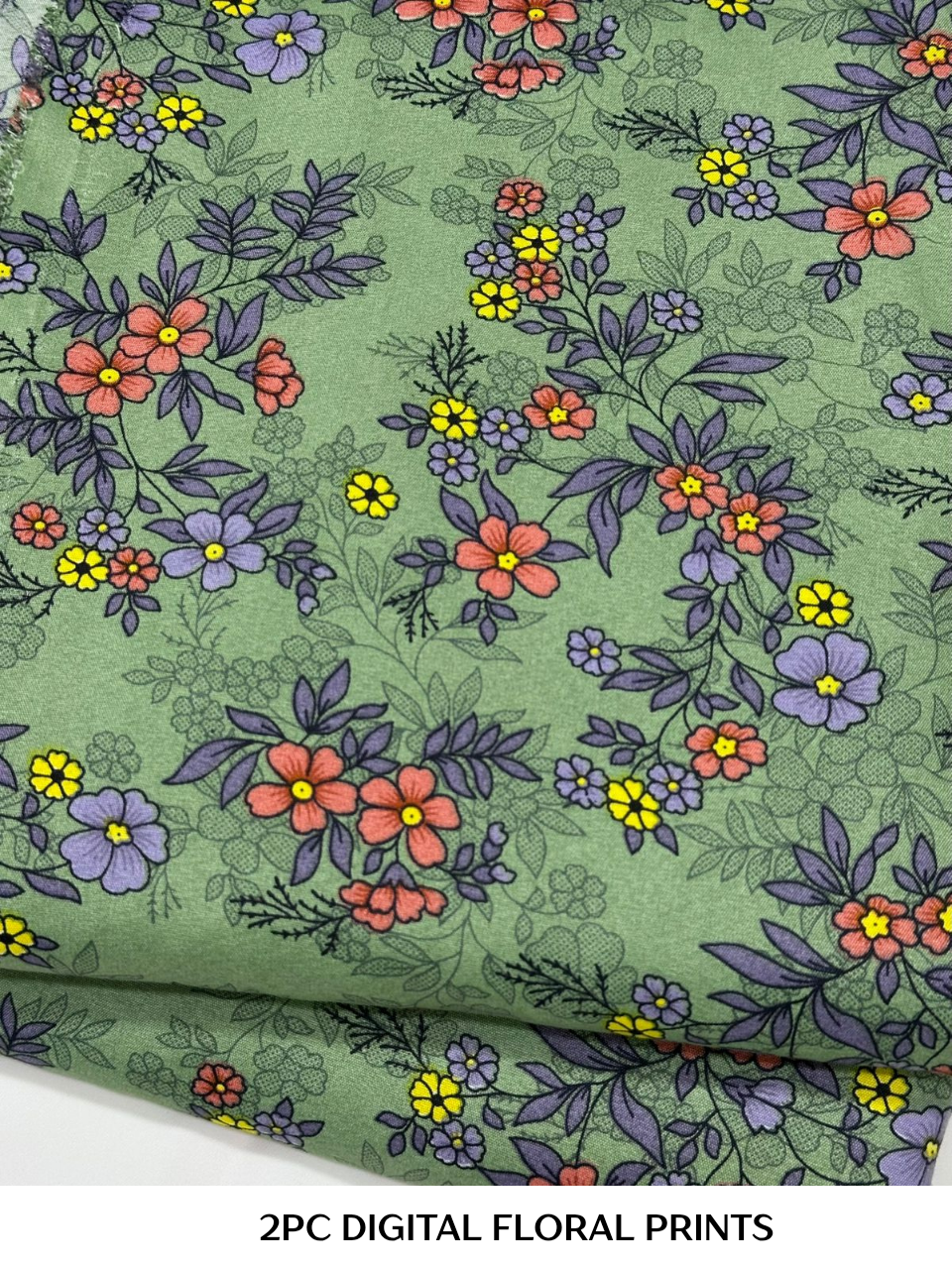 2PC Digital Floral Print N-006