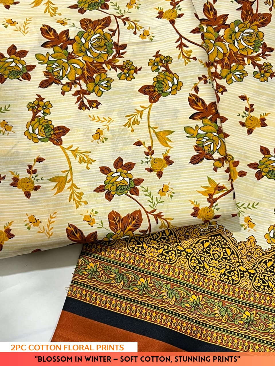 2PC Digital Floral Print N-050