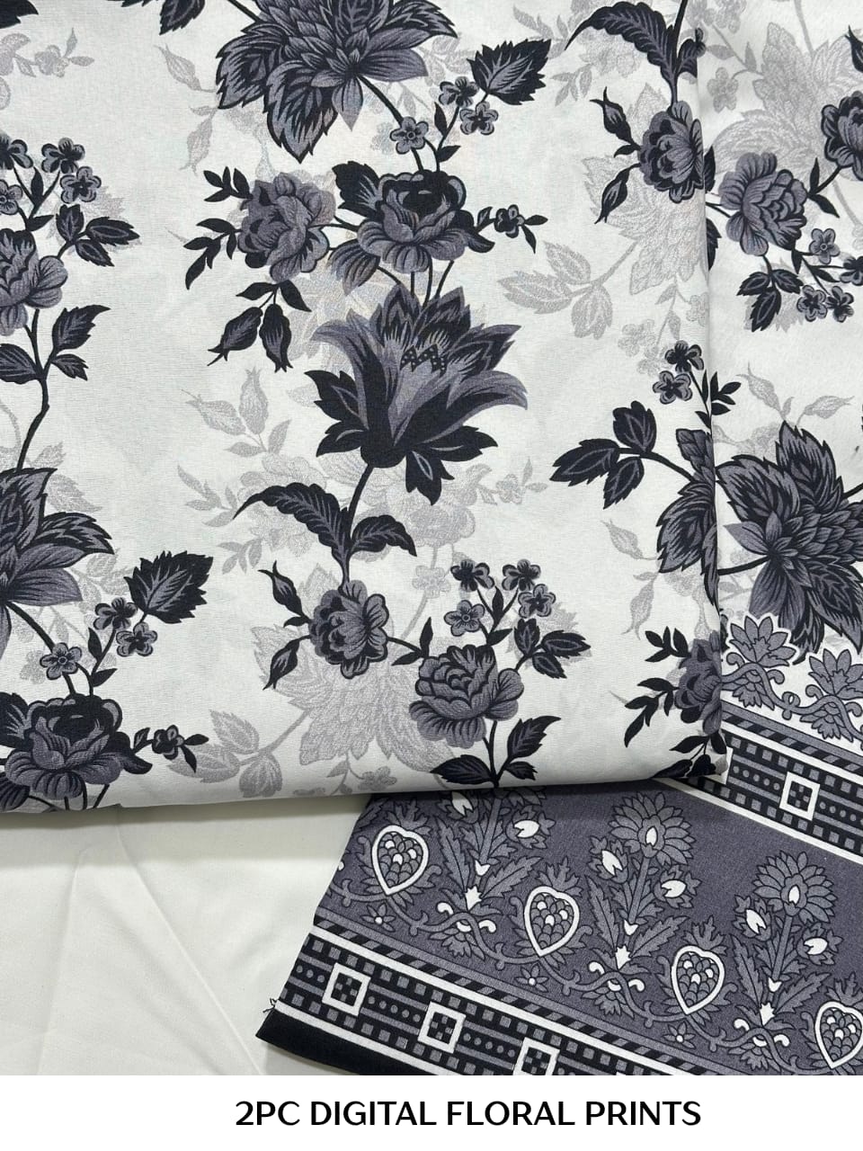 2PC Digital Floral Print N-036