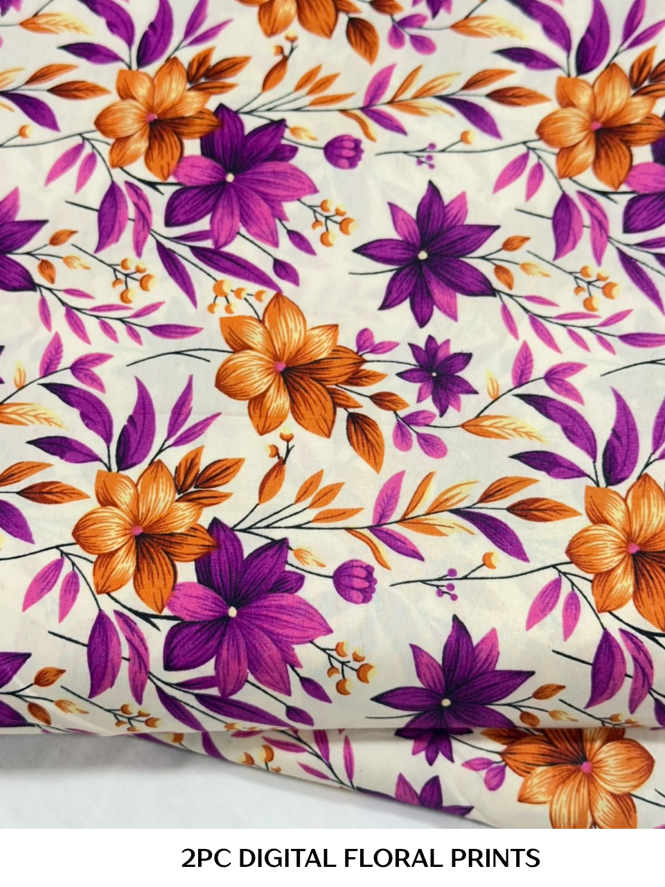 2PC Digital Floral Print N-073
