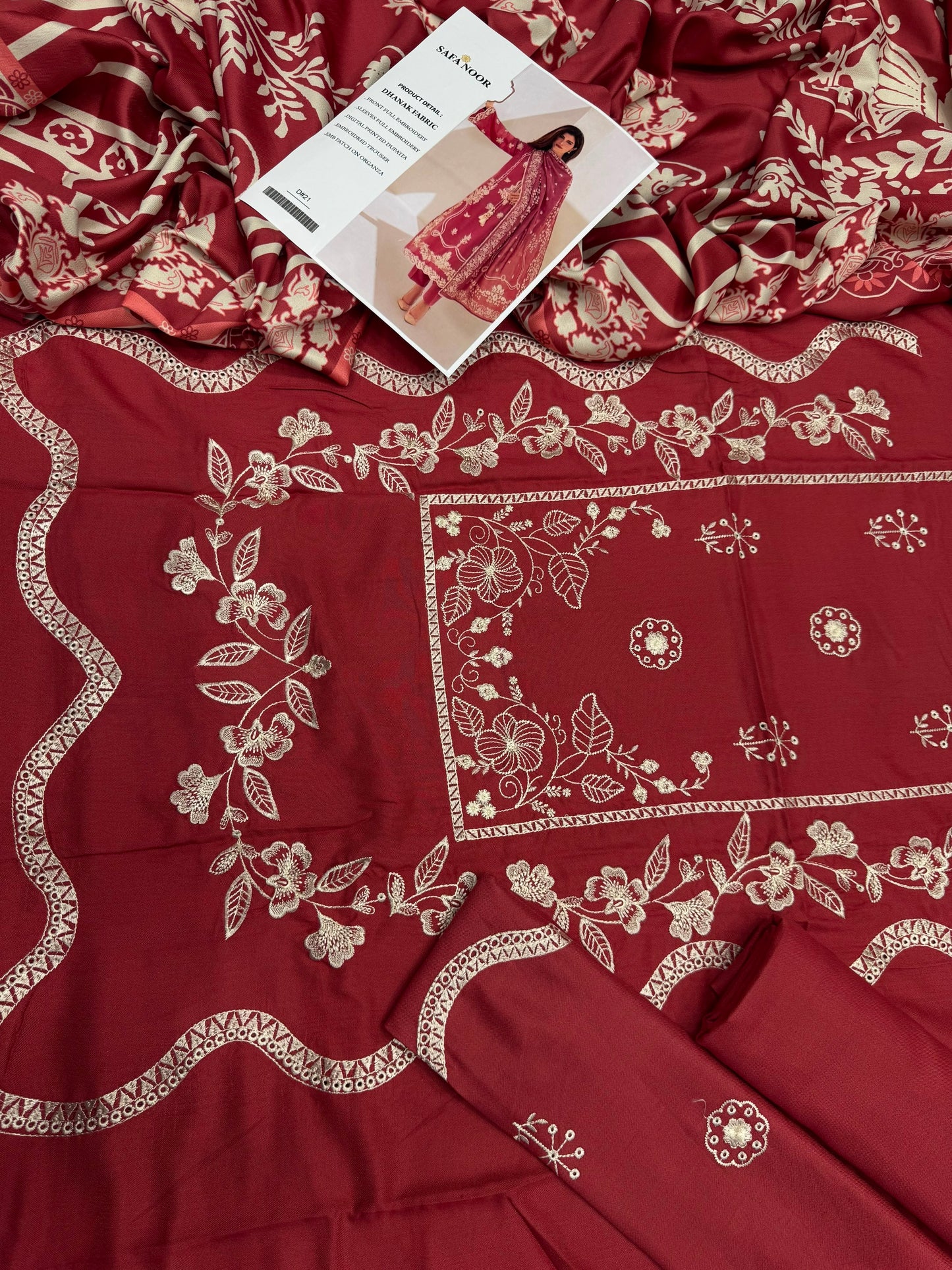 Dhanak 3PC – Heavy Embroidered Collection