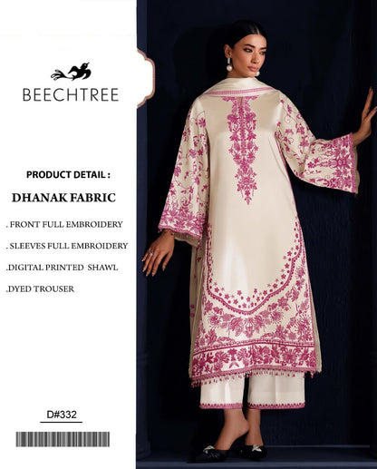 Dhanak 3PC – Heavy Embroidered Collection
