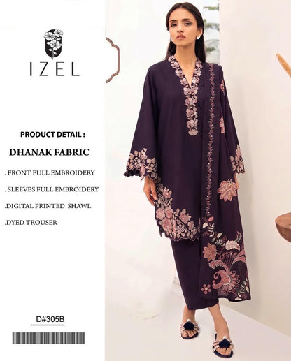 Dhanak 3PC – Heavy Embroidered Collection