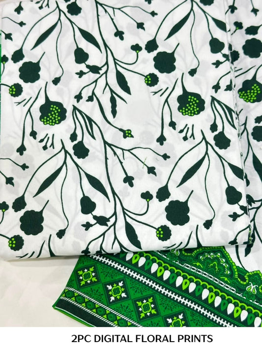 2PC Digital Floral Print
