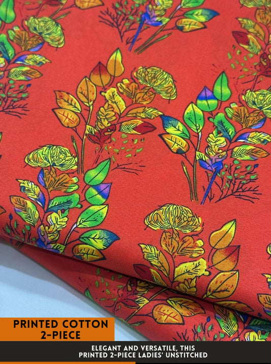 2PC Digital Floral Print