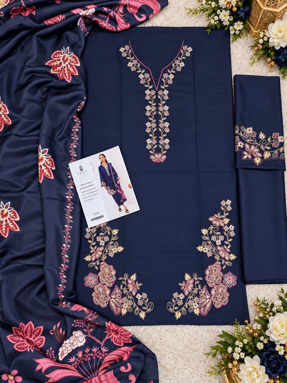 Dhanak 3PC – Heavy Embroidered Collection