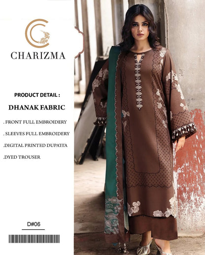 Dhanak 3PC – Heavy Embroidered Collection