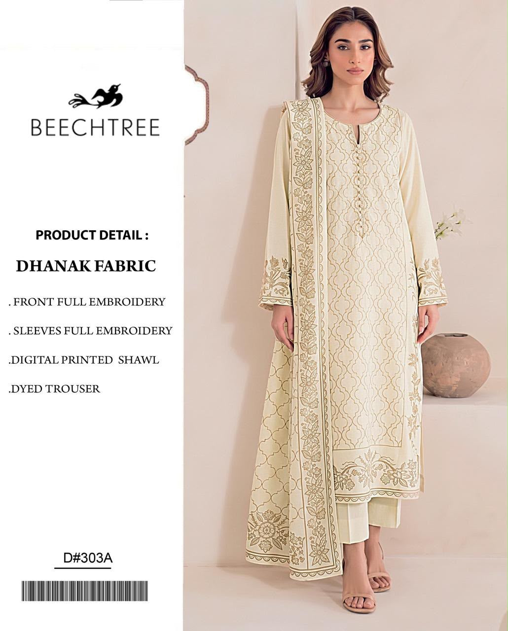 Dhanak 3PC – Heavy Embroidered Collection