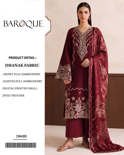 Dhanak 3PC – Heavy Embroidered Collection