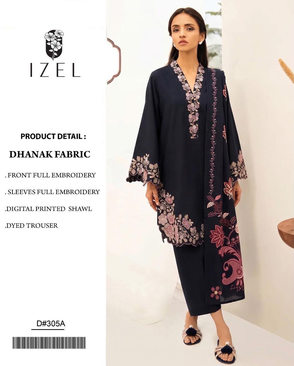 Dhanak 3PC – Heavy Embroidered Collection
