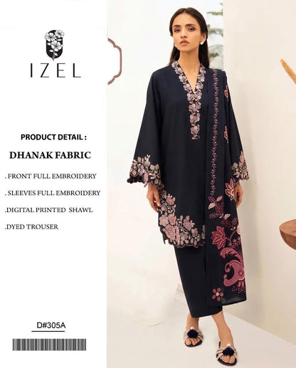 Dhanak 3PC – Heavy Embroidered Collection