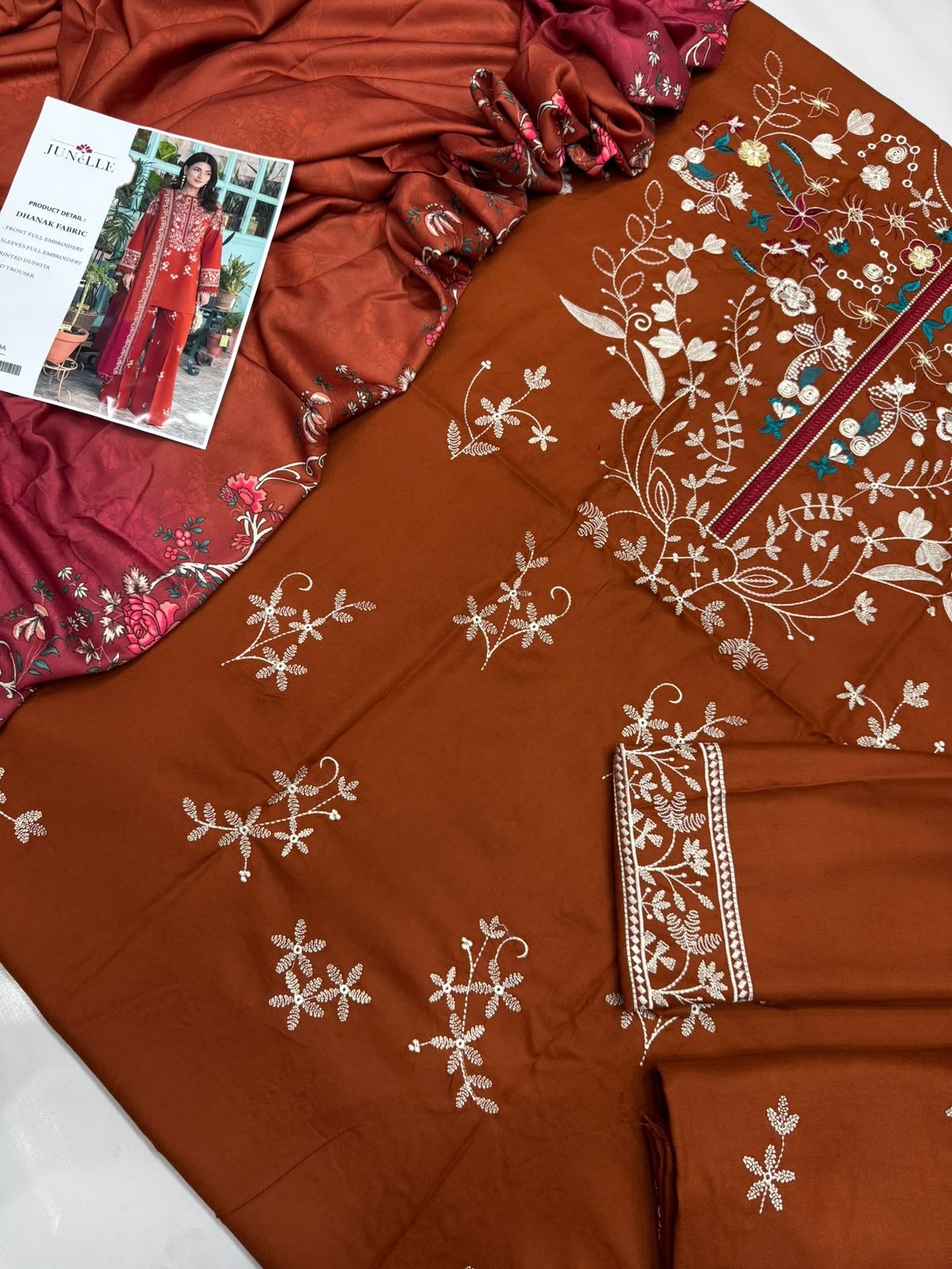 Dhanak 3PC – Heavy Embroidered Collection