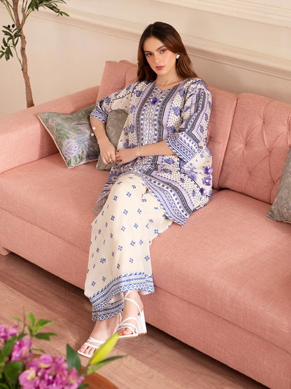 MAHNUR Digital Printed Co-Ords Set (Shirt & Trouser)