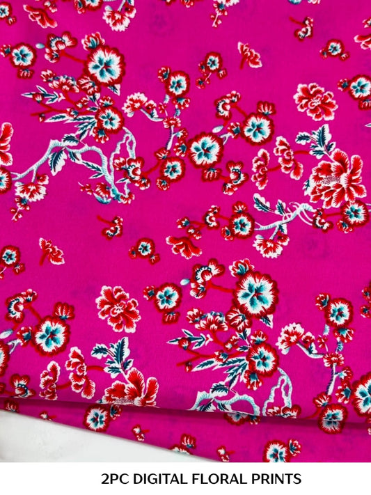 2PC Digital Floral Print