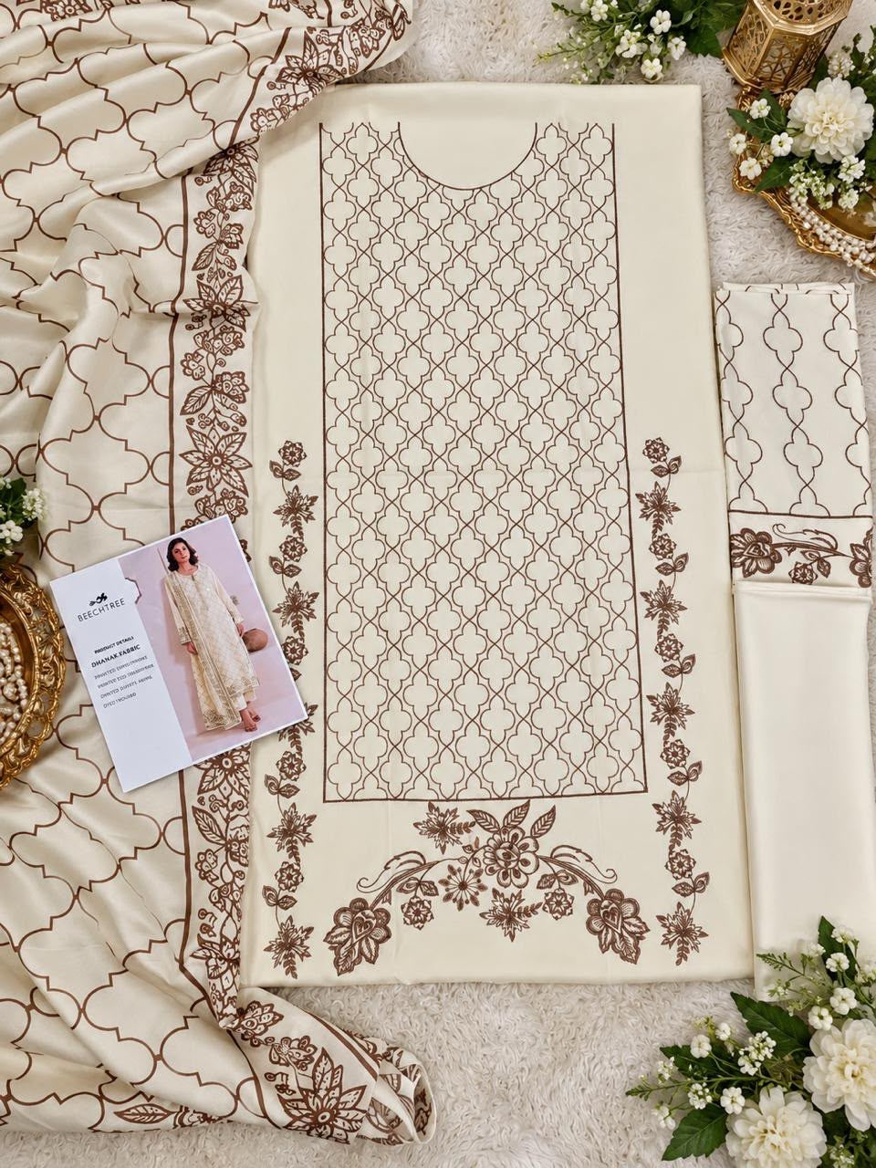 Dhanak 3PC – Heavy Embroidered Collection
