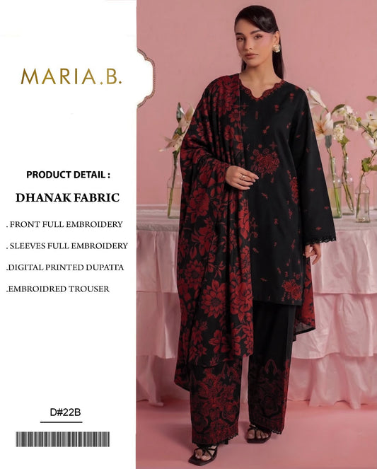 Dhanak 3PC – Heavy Embroidered Collection