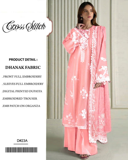Dhanak 3PC – Heavy Embroidered Collection