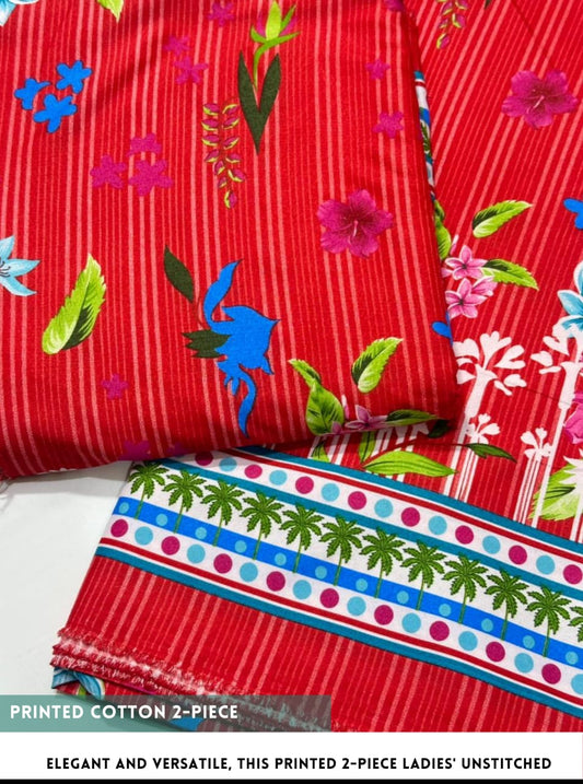 2PC Digital Floral Print