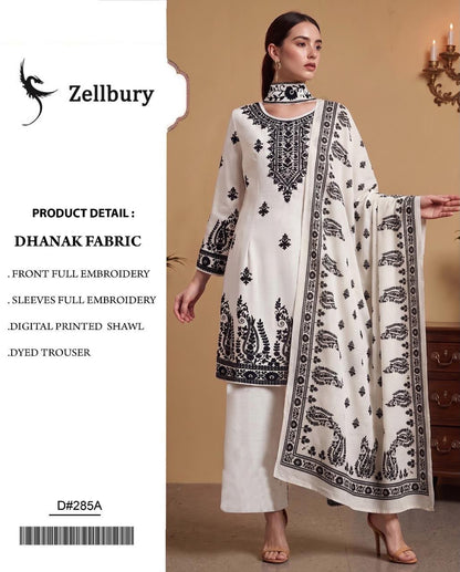 Dhanak 3PC – Heavy Embroidered Collection