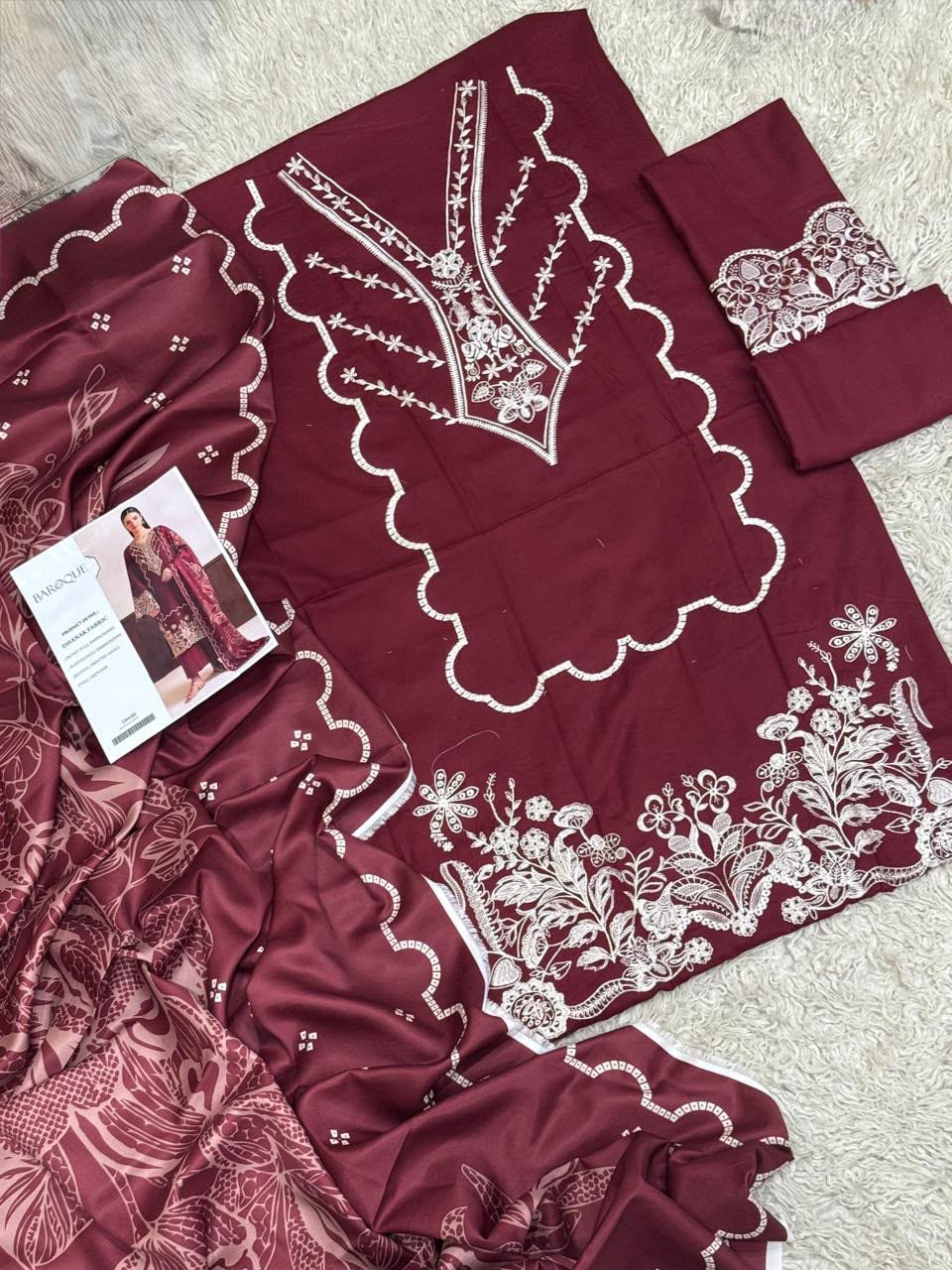 Dhanak 3PC – Heavy Embroidered Collection