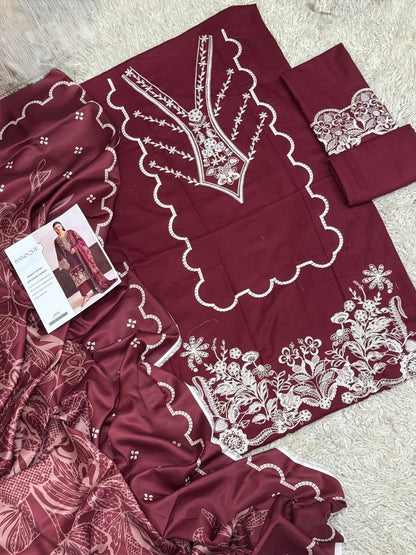 Dhanak 3PC – Heavy Embroidered Collection