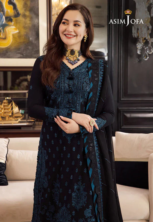 Asim Jofa  Summer 3PC Lawn Embroidered Suit