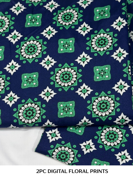 2PC Digital Floral Print