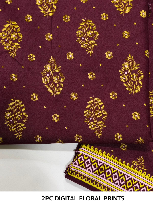 2PC Digital Floral Print