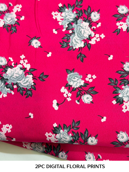2PC Digital Floral Print N-024