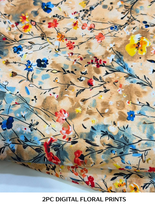 2PC Digital Floral Print N-020