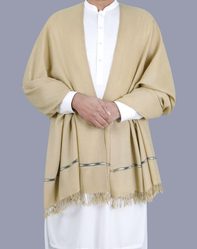 PURE PASHMINA WOOLEN SHAWL FOR MEN LIGHT-WEIGHT