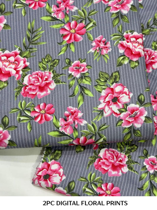 2PC Digital Floral Print N-003