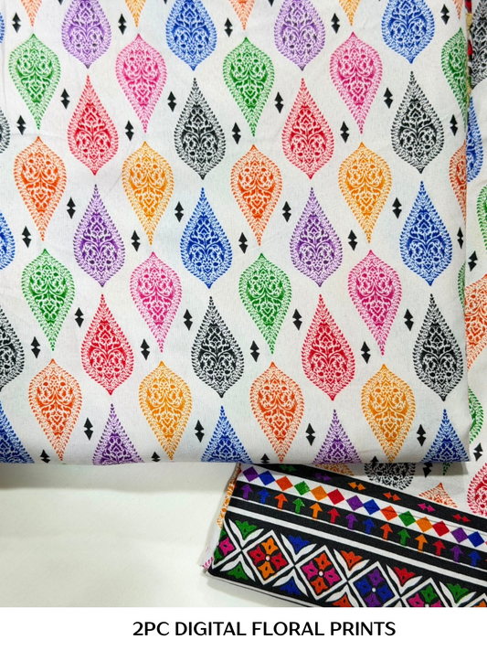 2PC Digital Floral Print