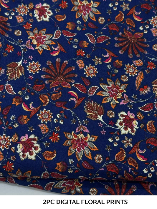 2PC Digital Floral Print N-001