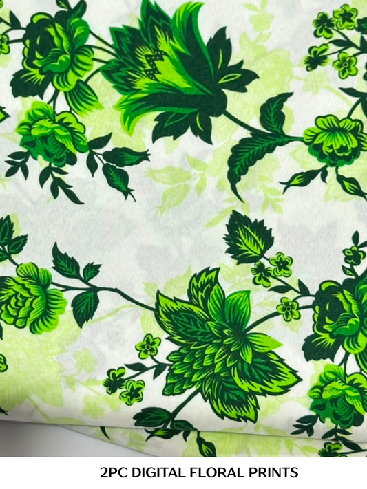 2PC Digital Floral Print