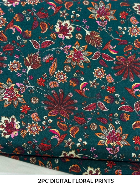 2PC Digital Floral Print N-002