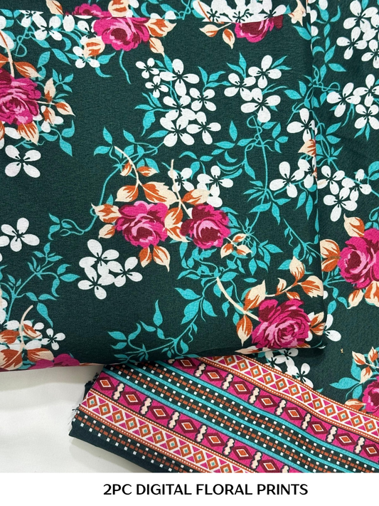 2PC Digital Floral Print