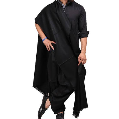 PURE PASHMINA WOOLEN SHAWL FOR MEN LIGHT-WEIGHT