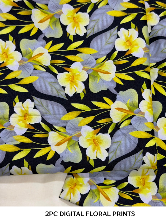 2PC Digital Floral Print