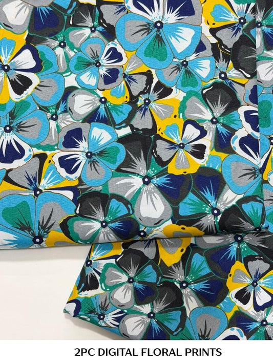 2PC Digital Floral Print