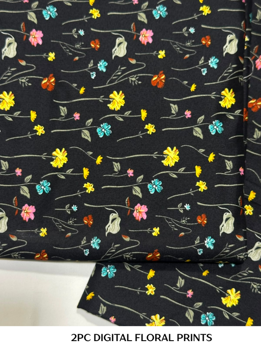 2PC Digital Floral Print