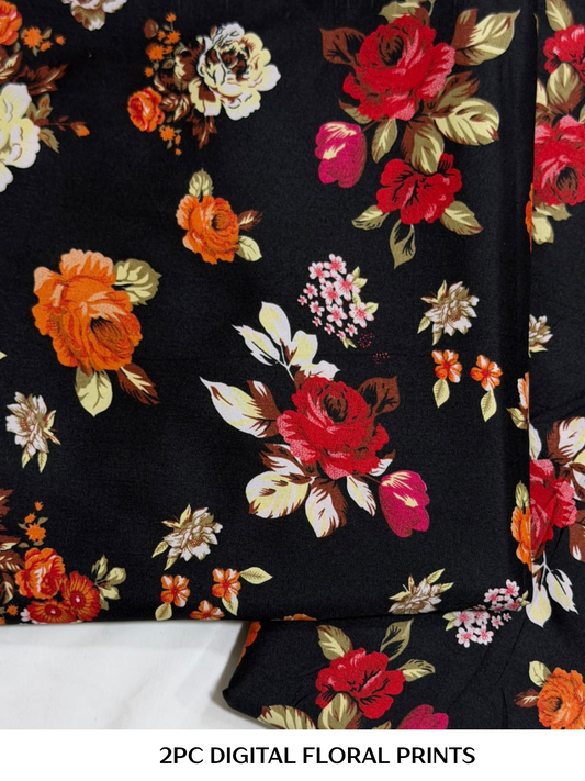 2PC Digital Floral Print N-054