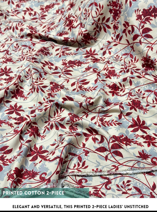 2PC Winter Floral Print