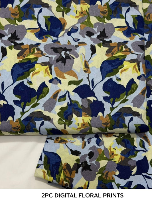 2PC Digital Floral Print N-069