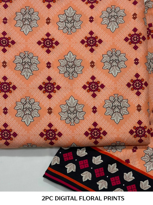 2PC Digital Floral Print